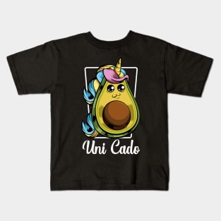Avocado - Uni Cado - Cute Kawaii Unicorn Magical Vegan Kids T-Shirt